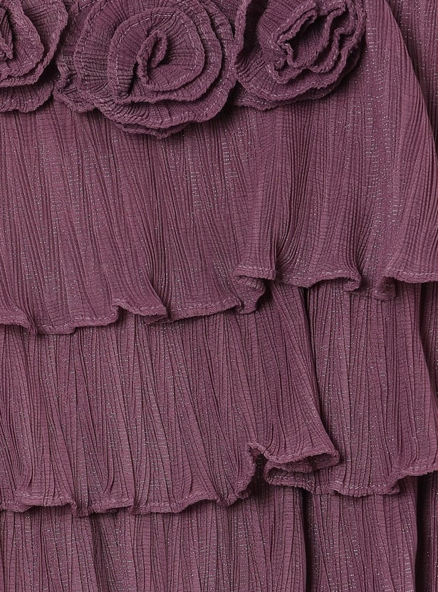 PEPPERMINT Girls Pleated Halter Neck Shift Dress
