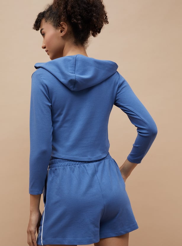 KAPPA Solid Hooded Sports T-shirt
