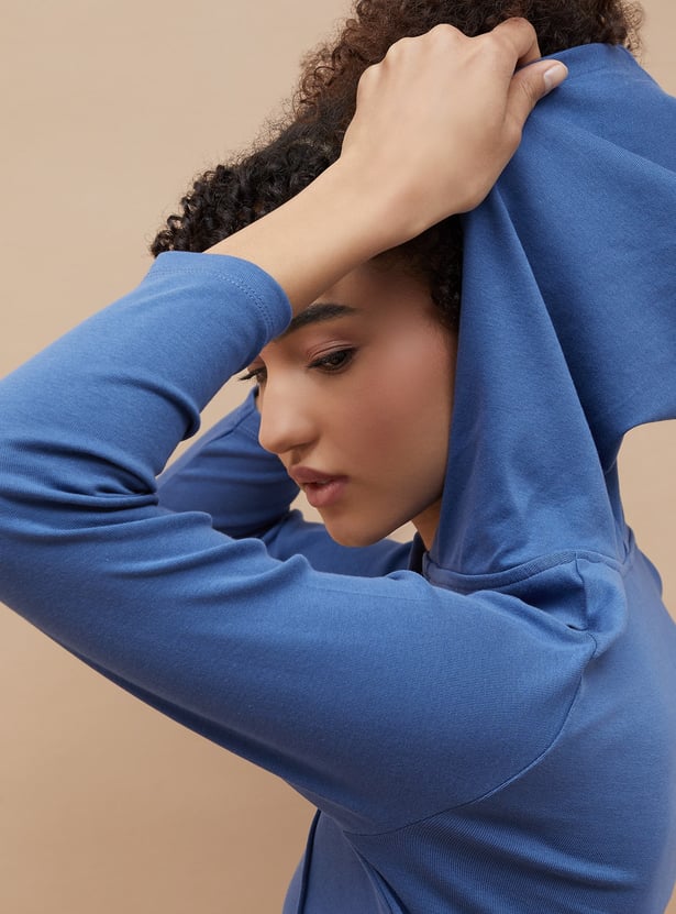 KAPPA Solid Hooded Sports T-shirt