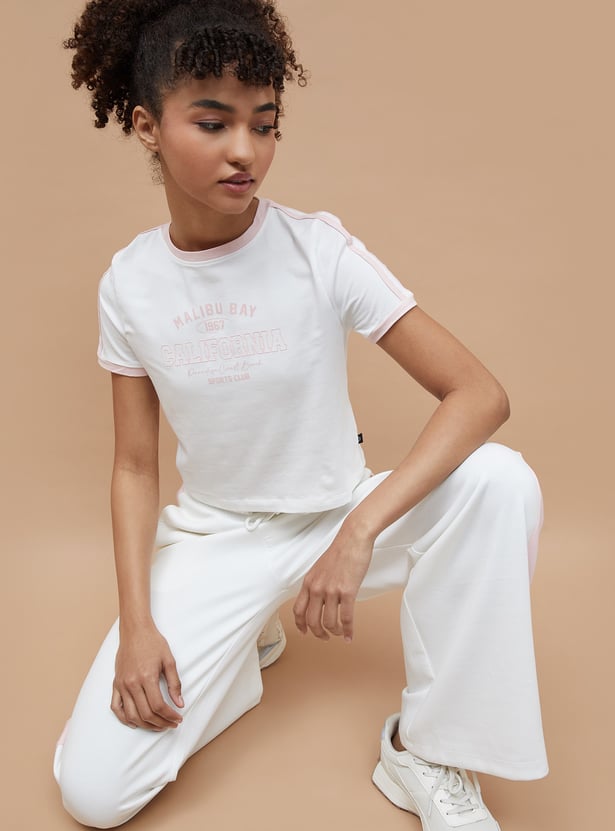 KAPPA Typographic Print Crop T-shirt