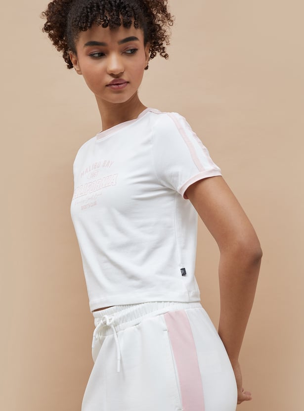 KAPPA Typographic Print Crop T-shirt
