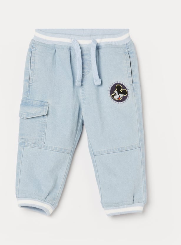 JUNIORS Boys Lightwashed Denim Joggers