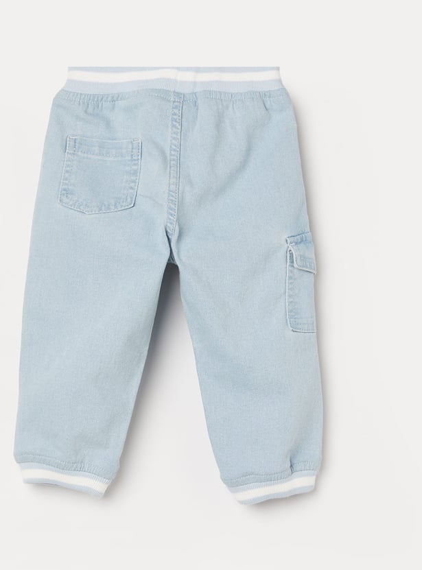 JUNIORS Boys Lightwashed Denim Joggers