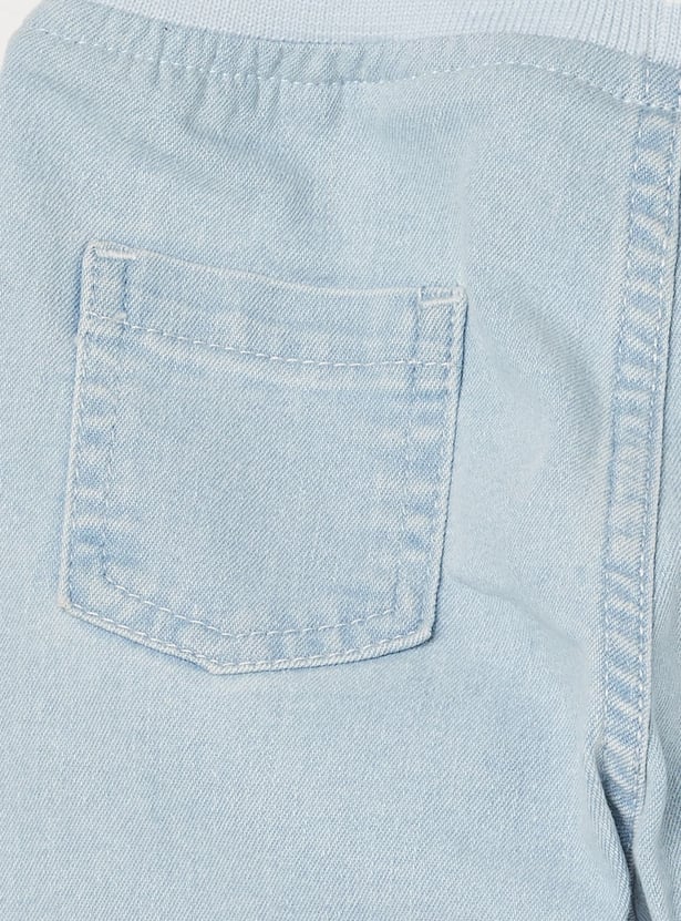 JUNIORS Boys Lightwashed Denim Joggers