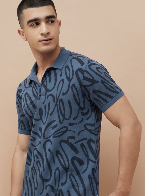 FAME FOREVER Printed Polo T-shirt