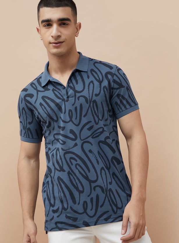 FAME FOREVER Printed Polo T-shirt