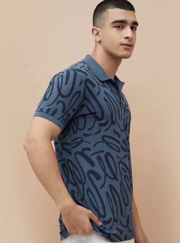 FAME FOREVER Printed Polo T-shirt