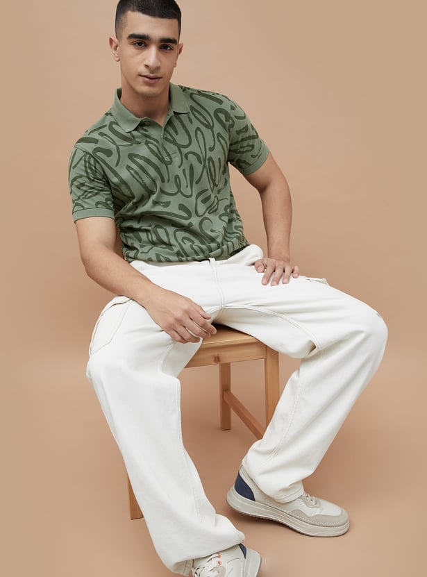 FAME FOREVER Printed Polo T-shirt