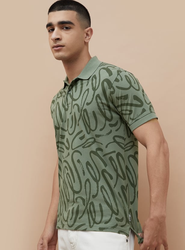 FAME FOREVER Printed Polo T-shirt