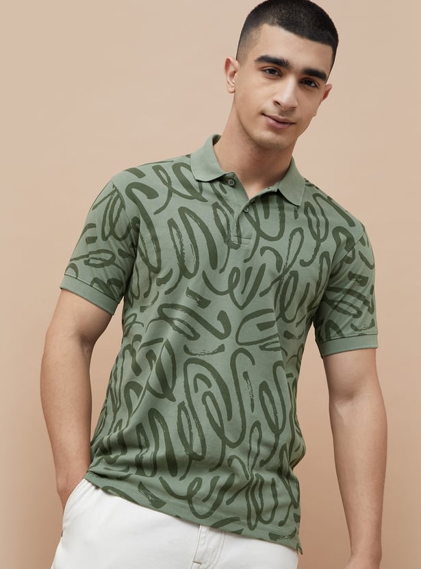 FAME FOREVER Printed Polo T-shirt
