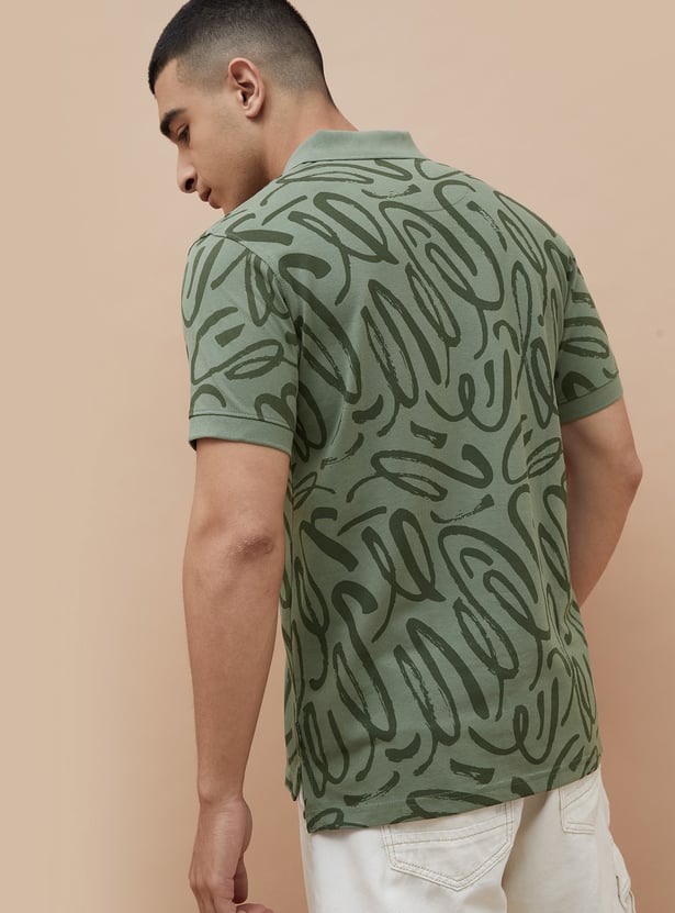 FAME FOREVER Printed Polo T-shirt