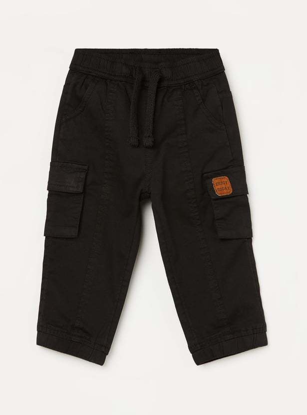 JUNIORS Boys Solid Cargo Joggers
