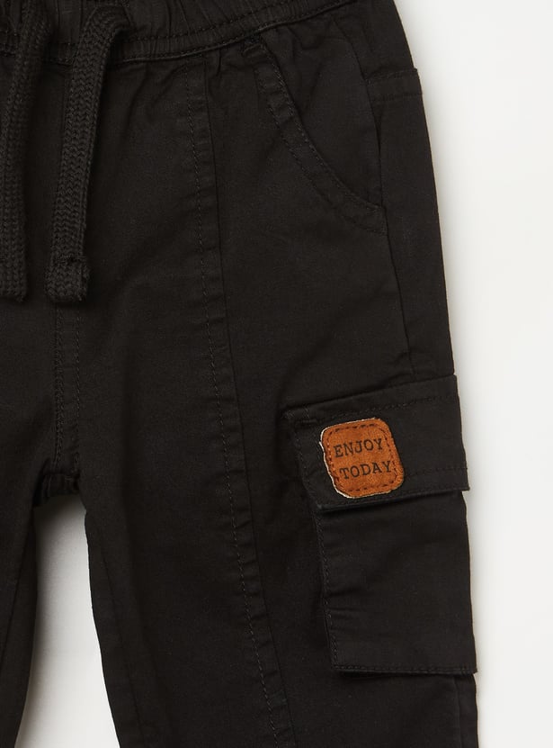 JUNIORS Boys Solid Cargo Joggers