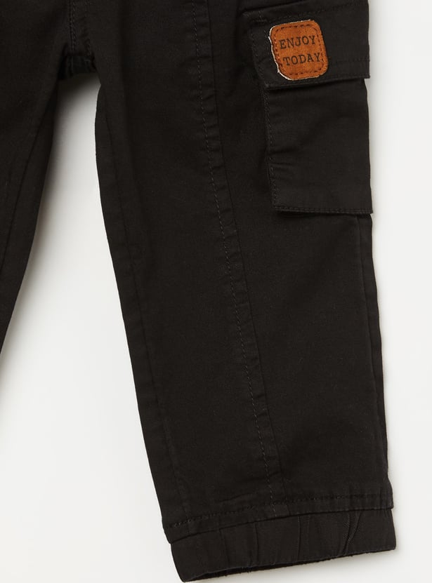 JUNIORS Boys Solid Cargo Joggers