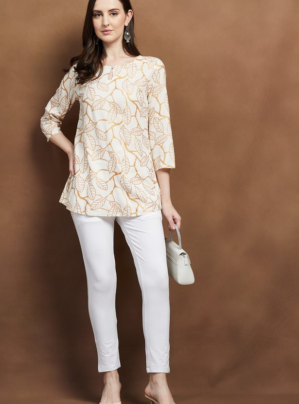 MELANGE Solid Straight Pants