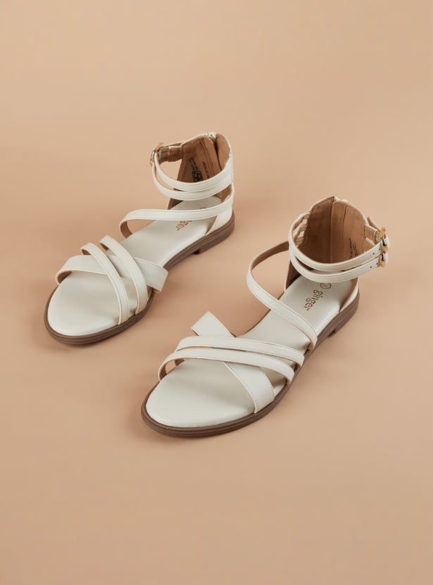 GINGER Solid Strappy Sandals