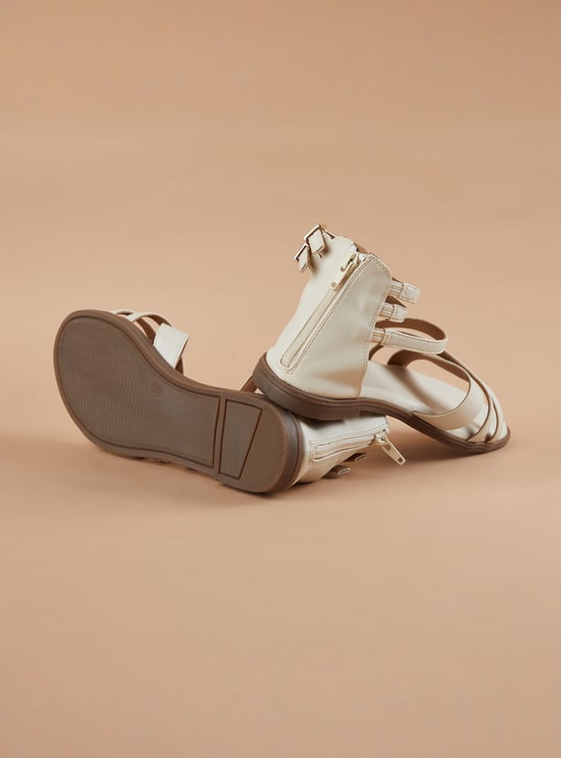 GINGER Solid Strappy Sandals