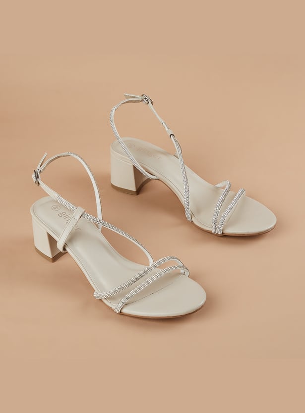 GINGER Embellished Block Heels