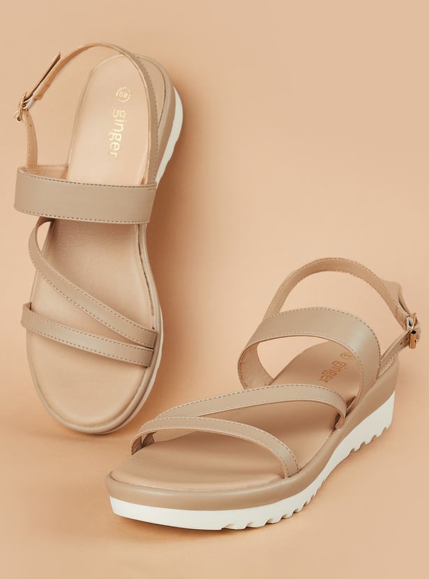 GINGER Contrast Sole Platform Sandals