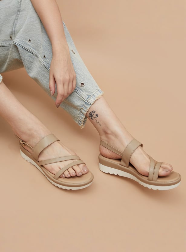GINGER Contrast Sole Platform Sandals