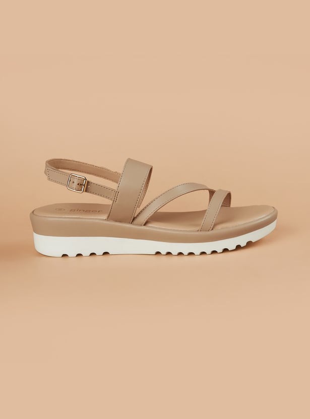 GINGER Contrast Sole Platform Sandals