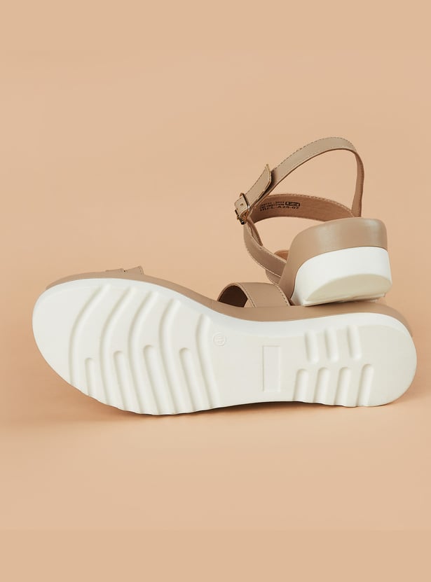 GINGER Contrast Sole Platform Sandals