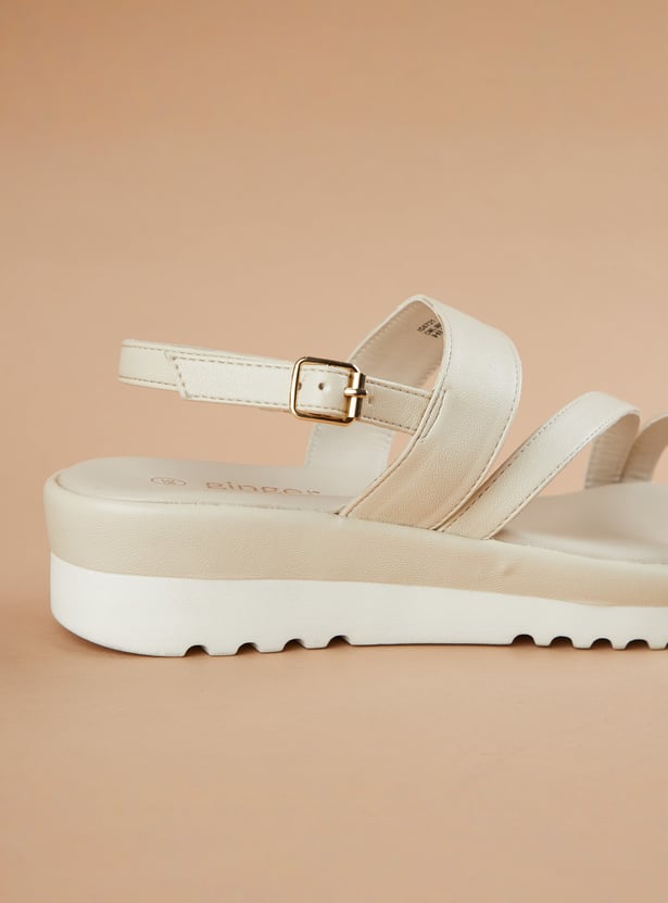 GINGER Contrast Sole Platform Sandals