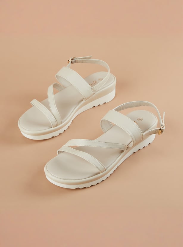 GINGER Contrast Sole Platform Sandals
