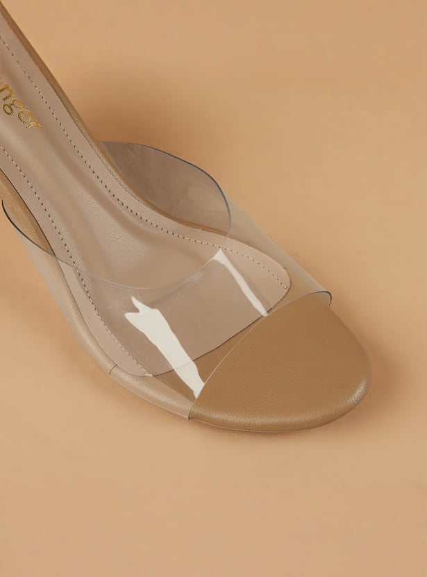 GINGER Transparent Strap Wedges
