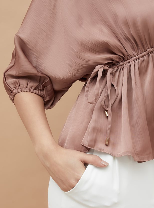 CODE Solid Batwing Sleeve Top