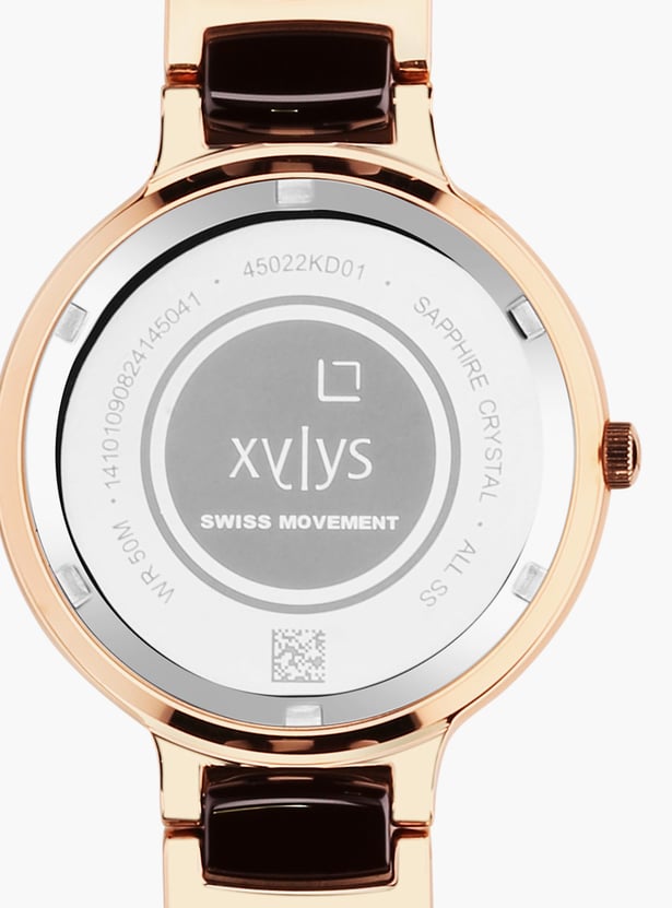XYLYS Melange Embellished Analog Watch - NT45022KD01E