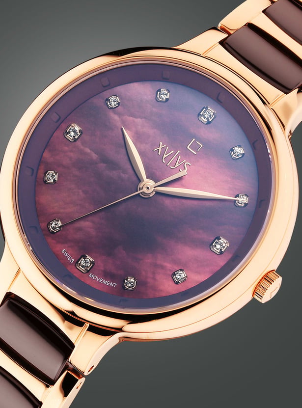 XYLYS Melange Embellished Analog Watch - NT45022KD01E