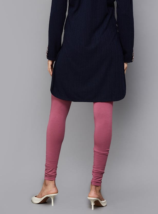 GO COLORS Solid Leggings