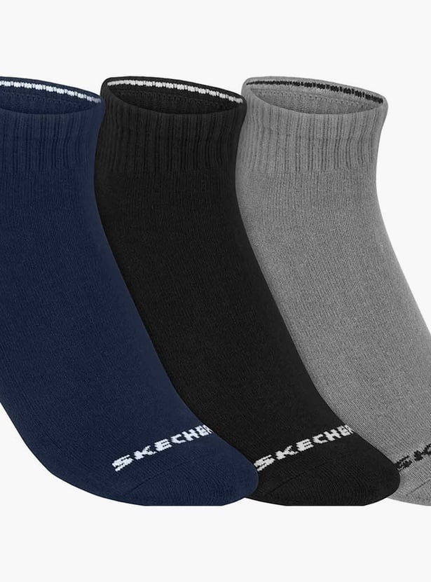 SKECHERS Knitted Ankle-Length Socks - Pack of 3