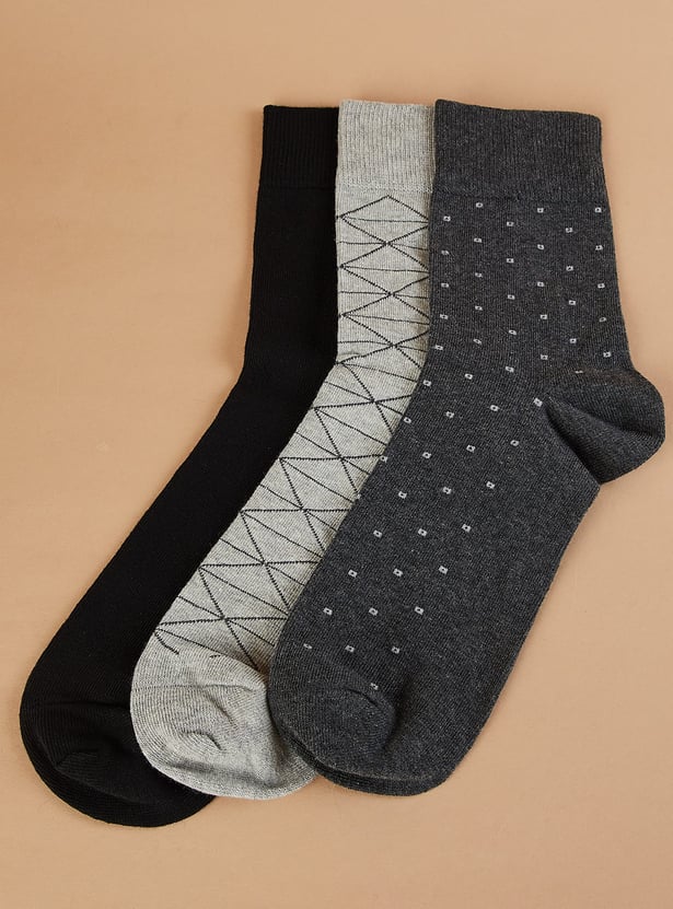 CODE Assorted Crew Length Socks - Pack of 3