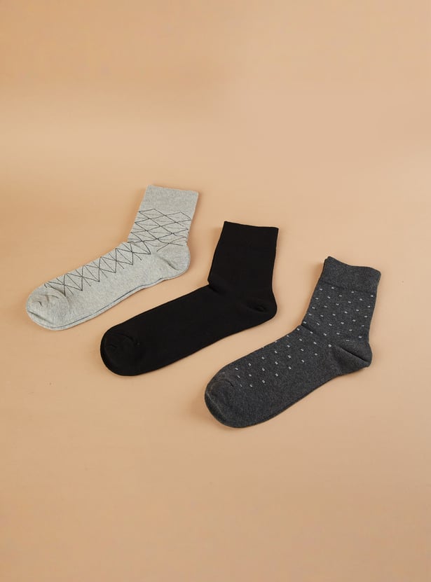 CODE Assorted Crew Length Socks - Pack of 3