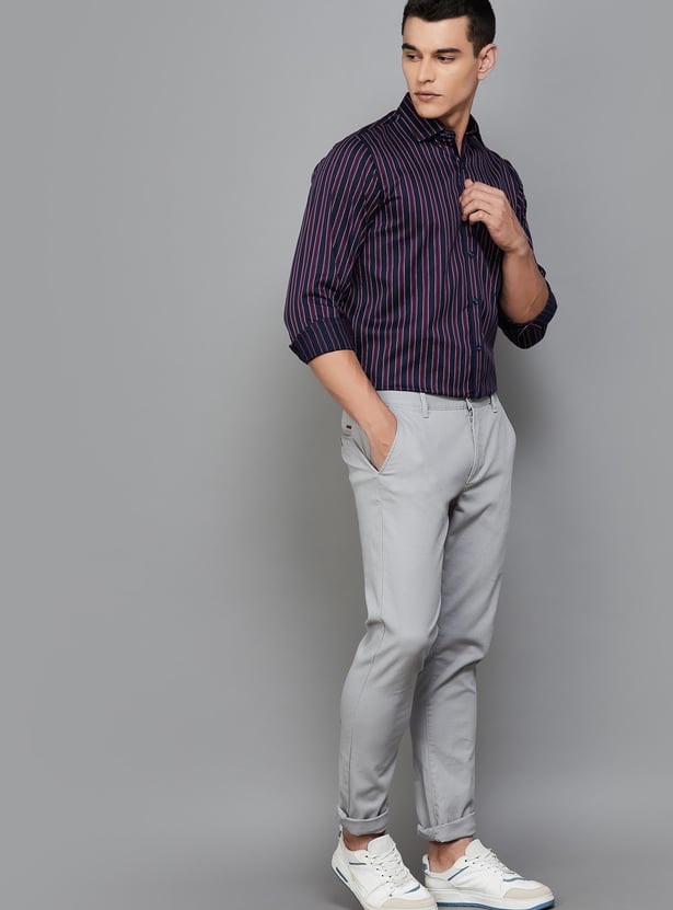 ALLEN SOLLY Striped Sport Fit Shirt