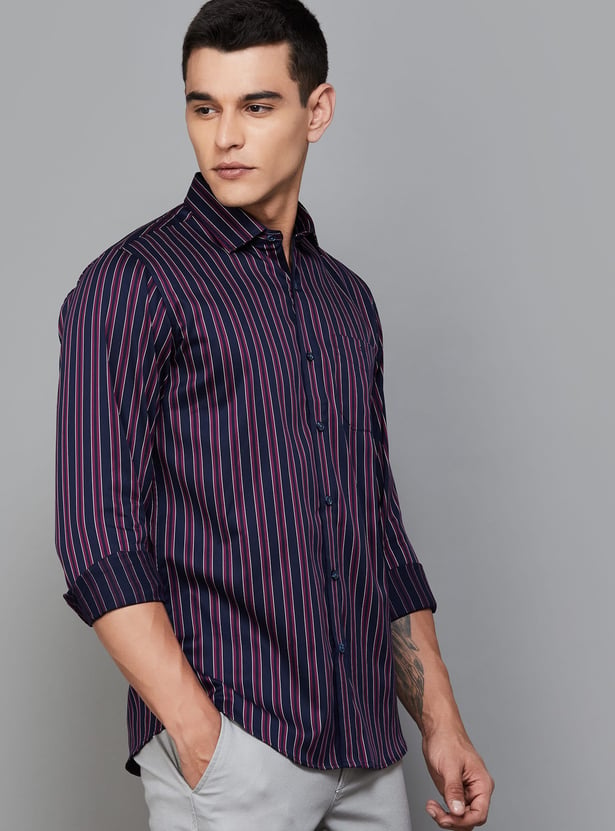 ALLEN SOLLY Striped Sport Fit Shirt