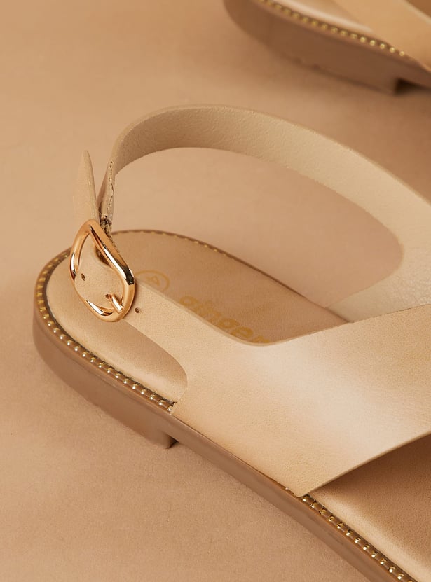 GINGER Criss-Cross Buckle Strap Flats
