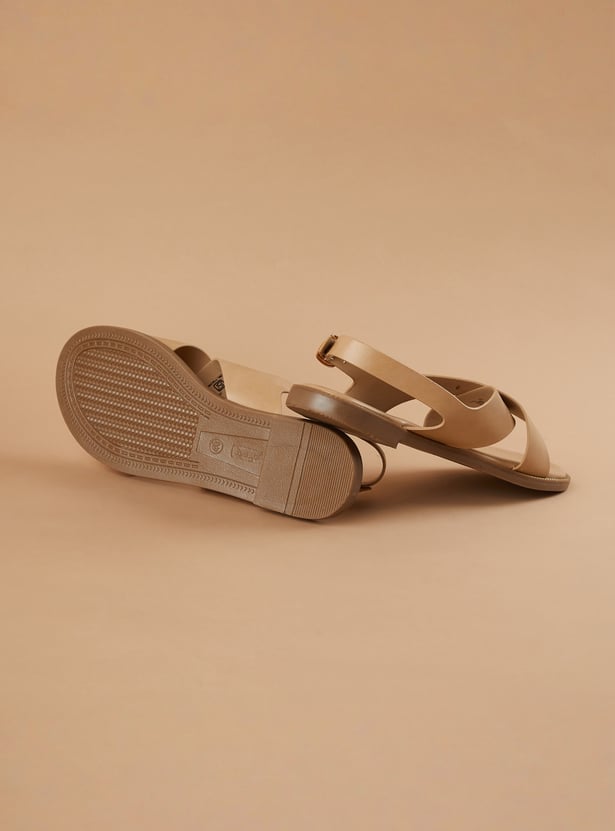 GINGER Criss-Cross Buckle Strap Flats