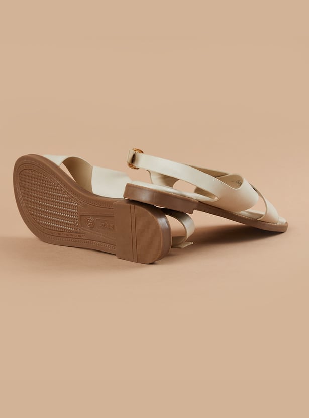 GINGER Criss-Cross Buckle Strap Flats