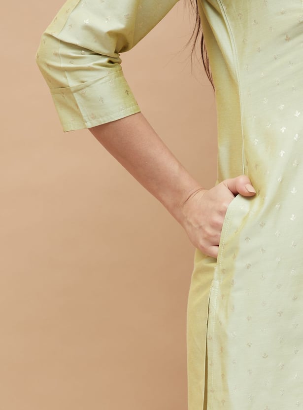 MELANGE Embroidered Straight Kurta