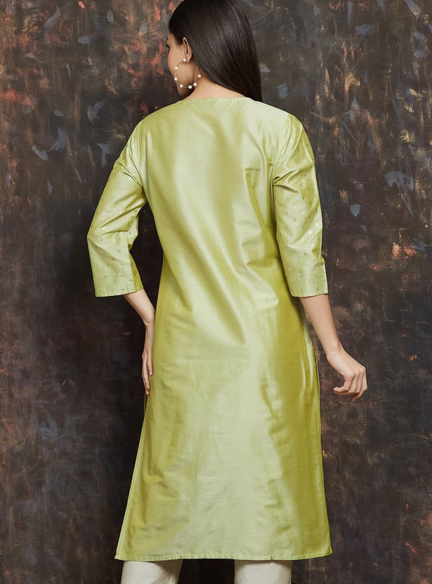 MELANGE Embroidered Straight Kurta