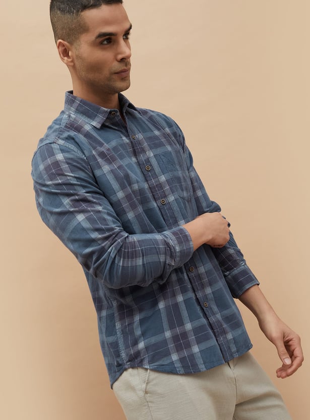 CODE Checked Regular Fit Shirt