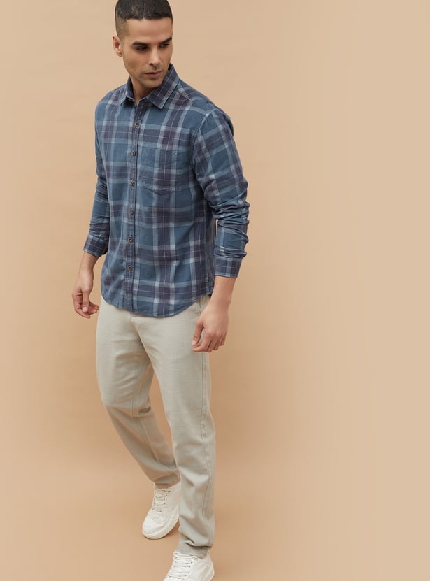 CODE Checked Regular Fit Shirt