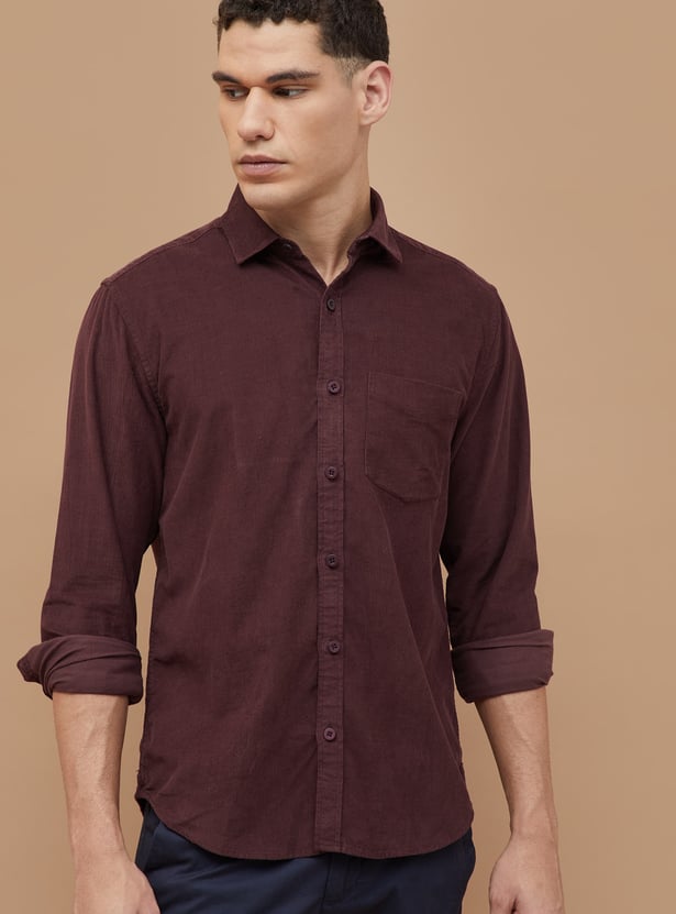 CODE Corduroy Regular Fit Shirt