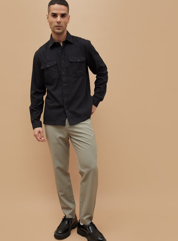 CODE UNWIND Solid Regular Fit Shirt