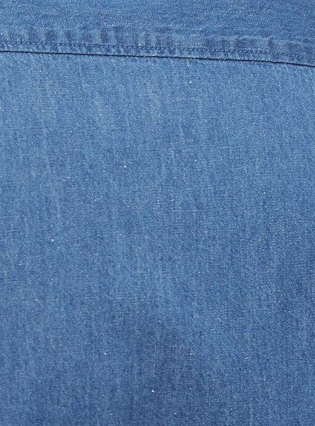CODE UNWIND Washed Regular Fit Denim Shirt