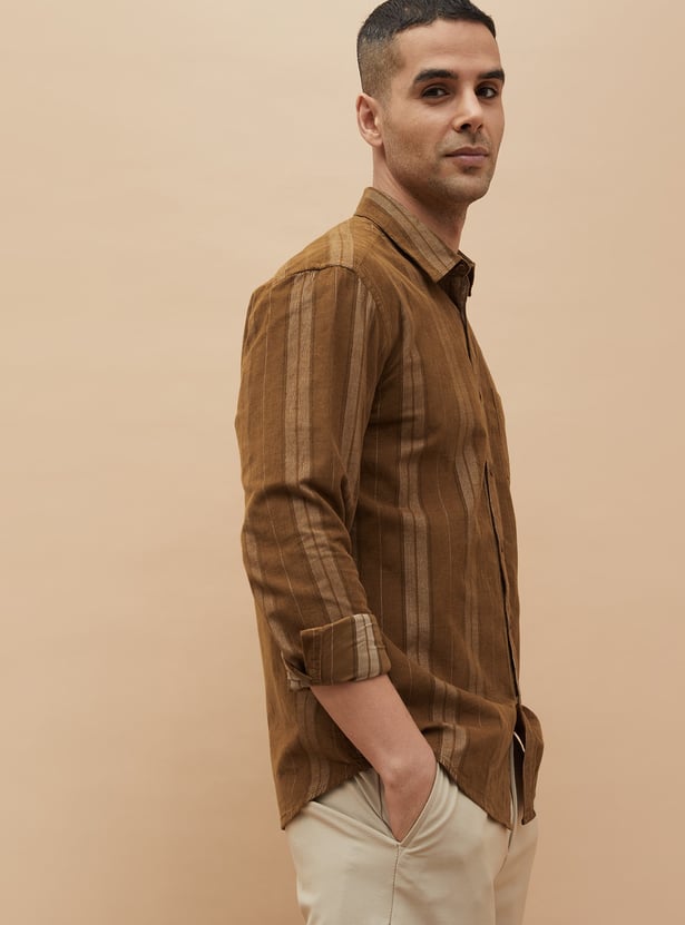 CODE Striped Regular Fit Shirt