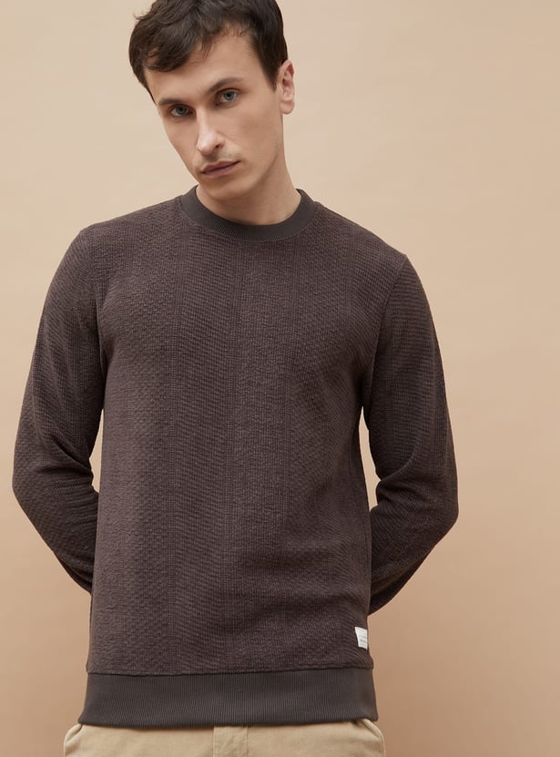 CODE UNWIND Knit Patterned Sweatshirt